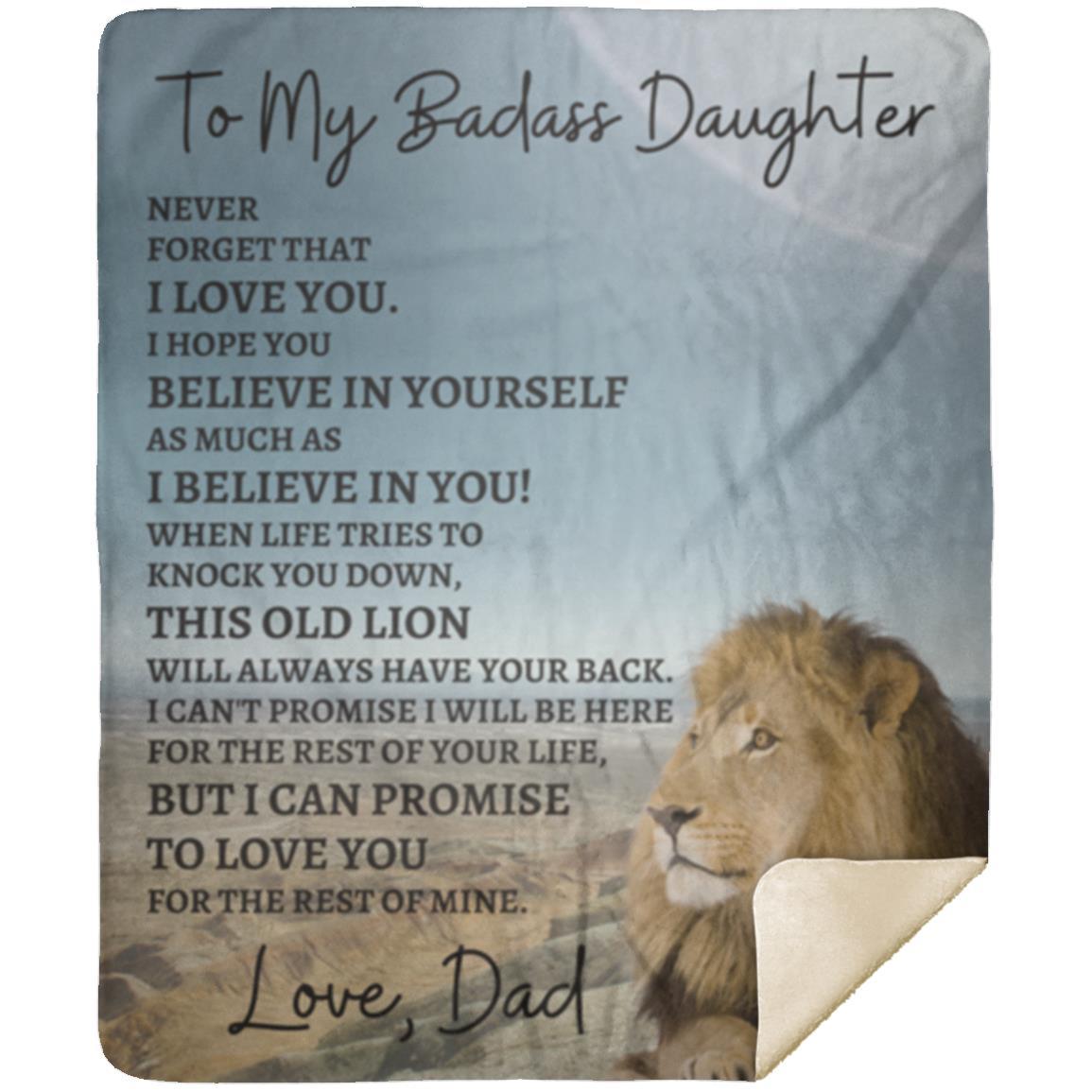 To My Badass Daughter / Lion Blanket