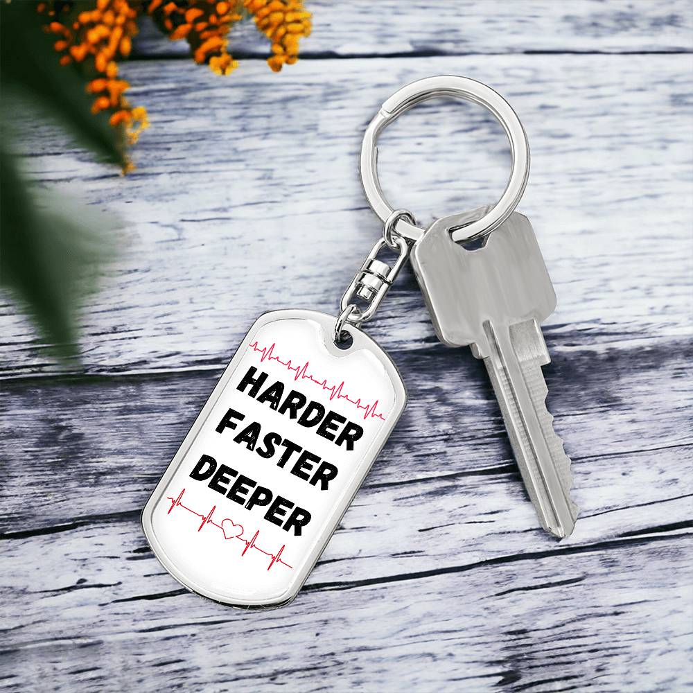 CPR Saves Lives (Medical / EMS / Doctor / Nurse / Healthcare) - Graphic Dog Tag Keychain