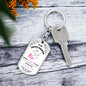 To My Daughter - "I am the Storm" (Pink Butterflies) - Dog Tag Swivel Keychain