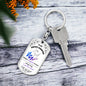 To My Daughter - "I am the Storm" (Blue/Purple Butterflies) - Dog Tag Swivel Key Chain