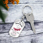 Daughter "I am the Storm" - (Red Floral) - Dog Tag Swivel Keychain
