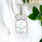 To My Daughter - "I am the Storm" (Mint Butterflies) - Dog Tag Swivel Keychain