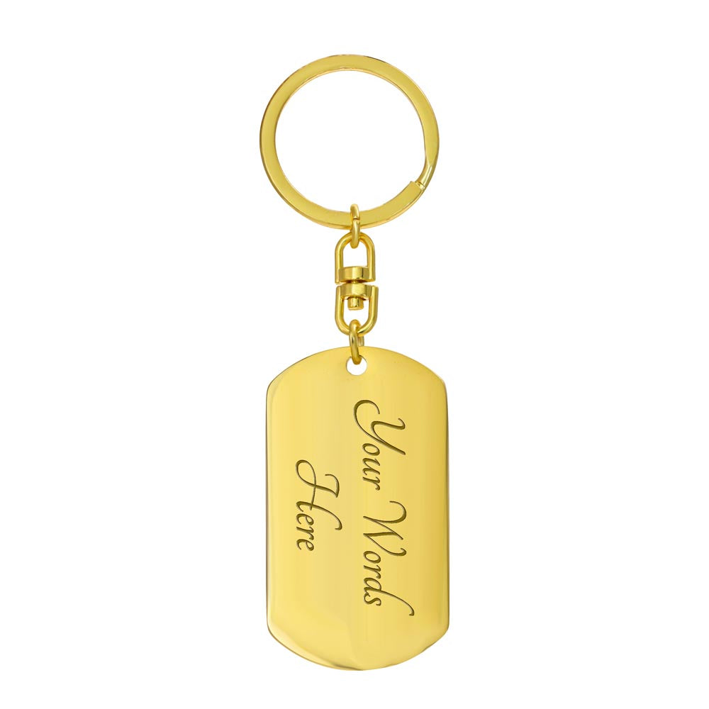Drive Safe - Don't Do Stupid Shit (Pink) - Graphic Dog Tag Keychain