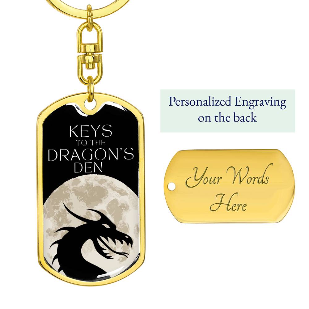 Dragon's Den 2 (Custom Private) - Swivel Dog Tag Key Chain