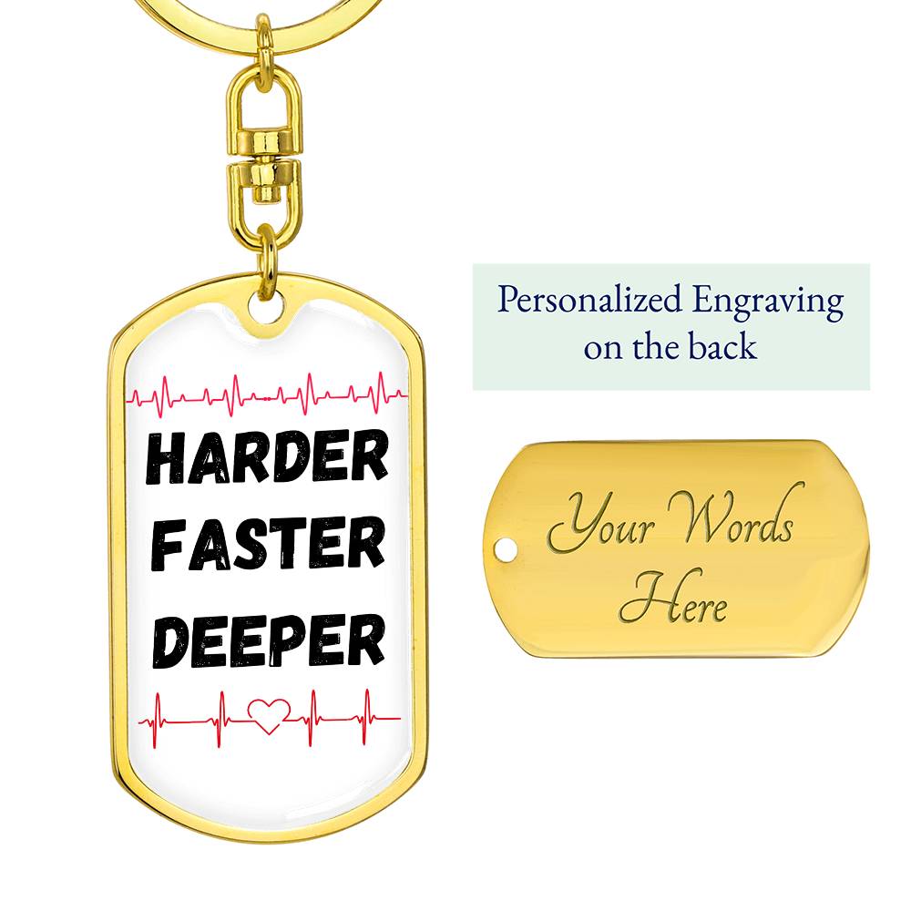 CPR Saves Lives (Medical / EMS / Doctor / Nurse / Healthcare) - Graphic Dog Tag Keychain