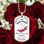 Daughter "I am the Storm" - (Red Floral) - Dog Tag