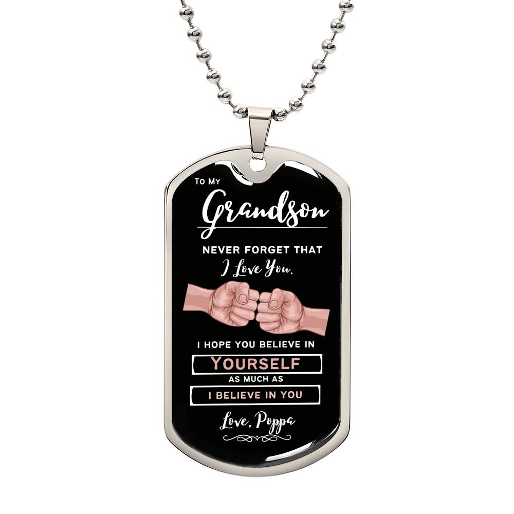 Fashion to my grandson dog tags