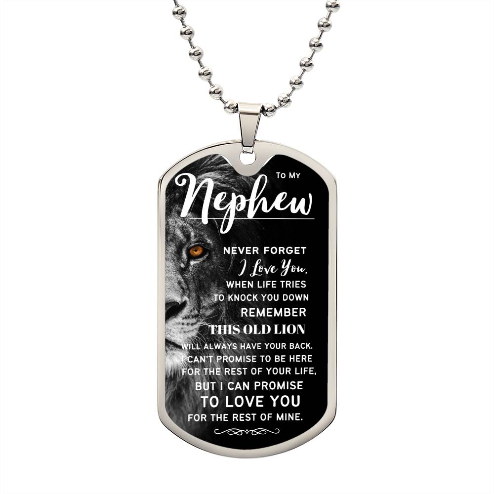 Our Beloved Nephew Birthday Gifts From Aunt Uncle Luxury Military Dog Tag  Chain