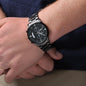 To my Son (Never Forget Your Way Back Home) - Engraved Black Chronograph Watch