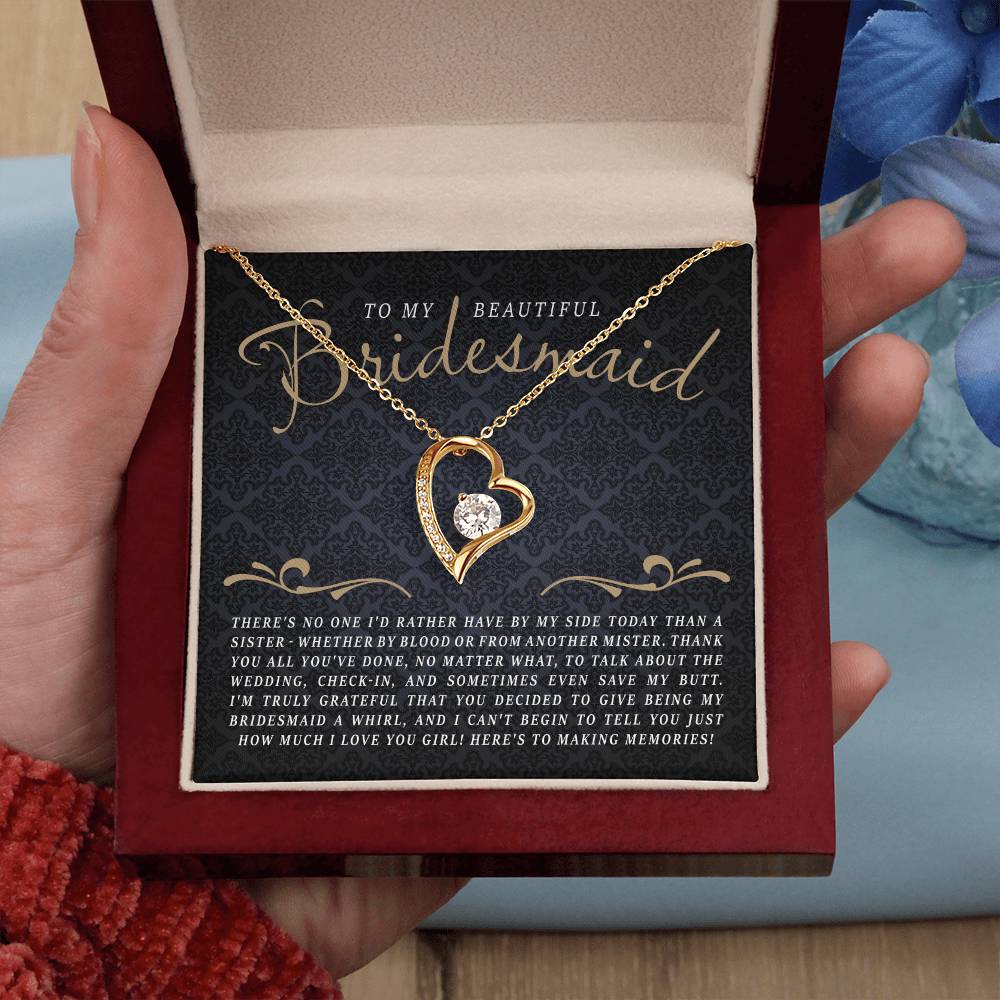To My Bridesmaid (Wedding) - Forever Love Necklace