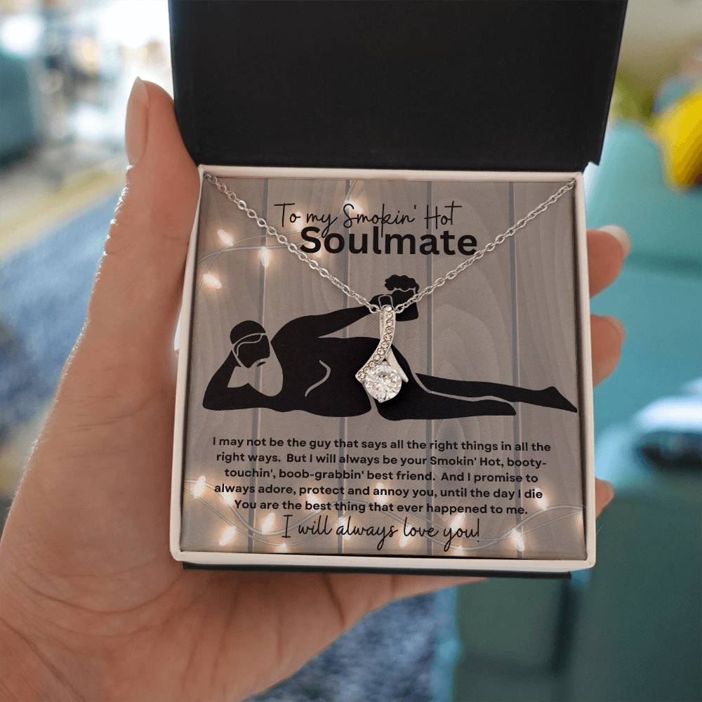 To My Smokin' Hot Soulmate (Naked Bearded Beer Gut) - Alluring Beauty Necklace