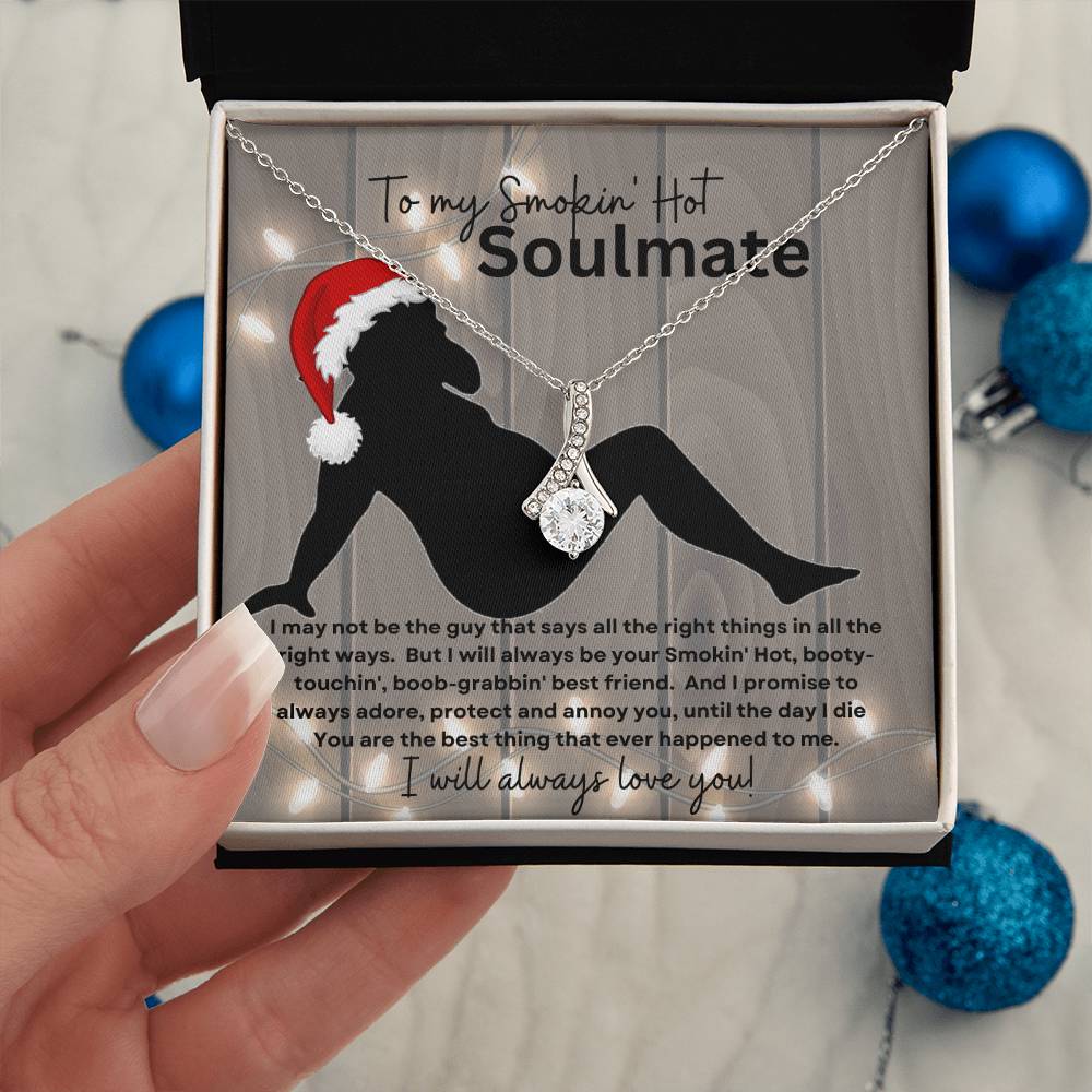 To My Smokin' Hot Soulmate (Sexy bearded Naked Santa / Christmas ) - Alluring Beauty Necklace