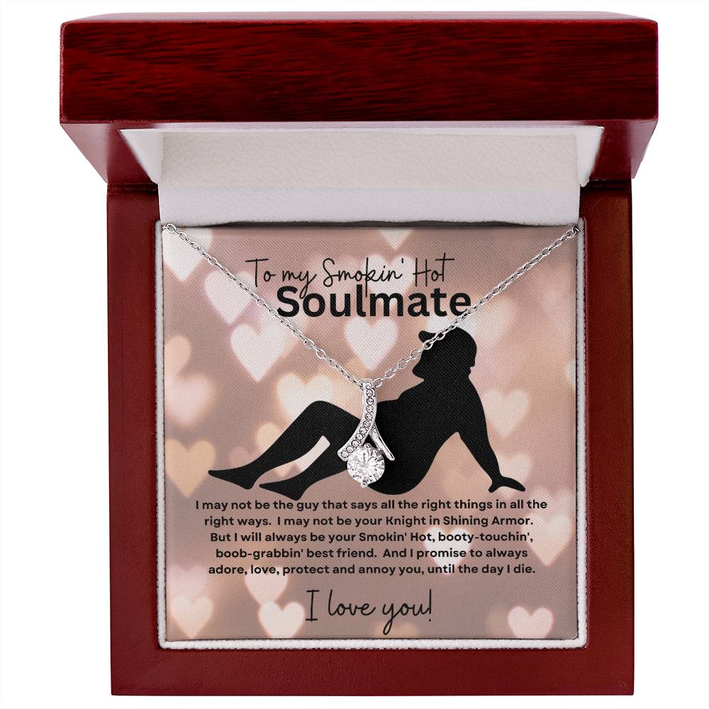 To My Smokin' Hot Soulmate (Valentines Day Naked Man) - Alluring Beauty Necklace