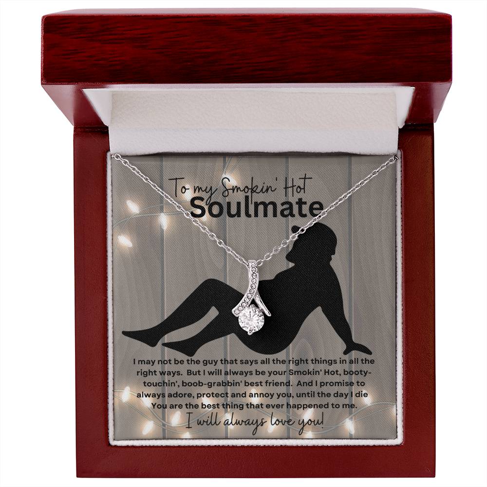 To My Smokin' Hot Soulmate (Sexy Naked Bearded Man) - Alluring Beauty Necklace