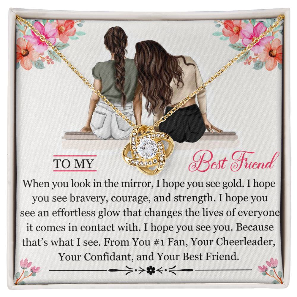 To My Best Friend (Bestie girls) - Love Knot Necklace