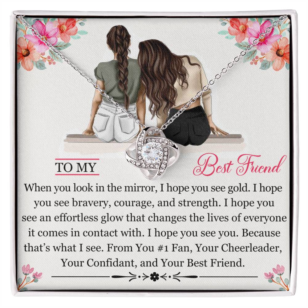 To My Best Friend (Bestie girls) - Love Knot Necklace