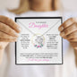 Daughter (Floral Ring Card) - Love Knot Necklace