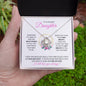Daughter (Floral Ring Card) - Love Knot Necklace