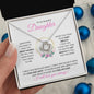 Daughter (Floral Ring Card) - Love Knot Necklace