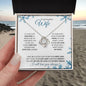 Wife (Snowflake Christmas Card) - Love Knot Necklace