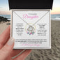 Daughter (Floral Ring Card) - Love Knot Necklace