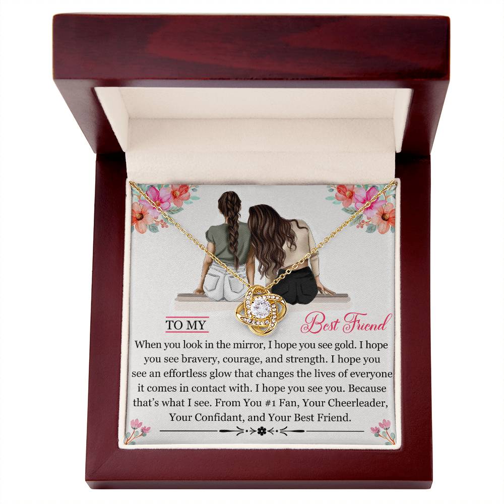 To My Best Friend (Bestie girls) - Love Knot Necklace