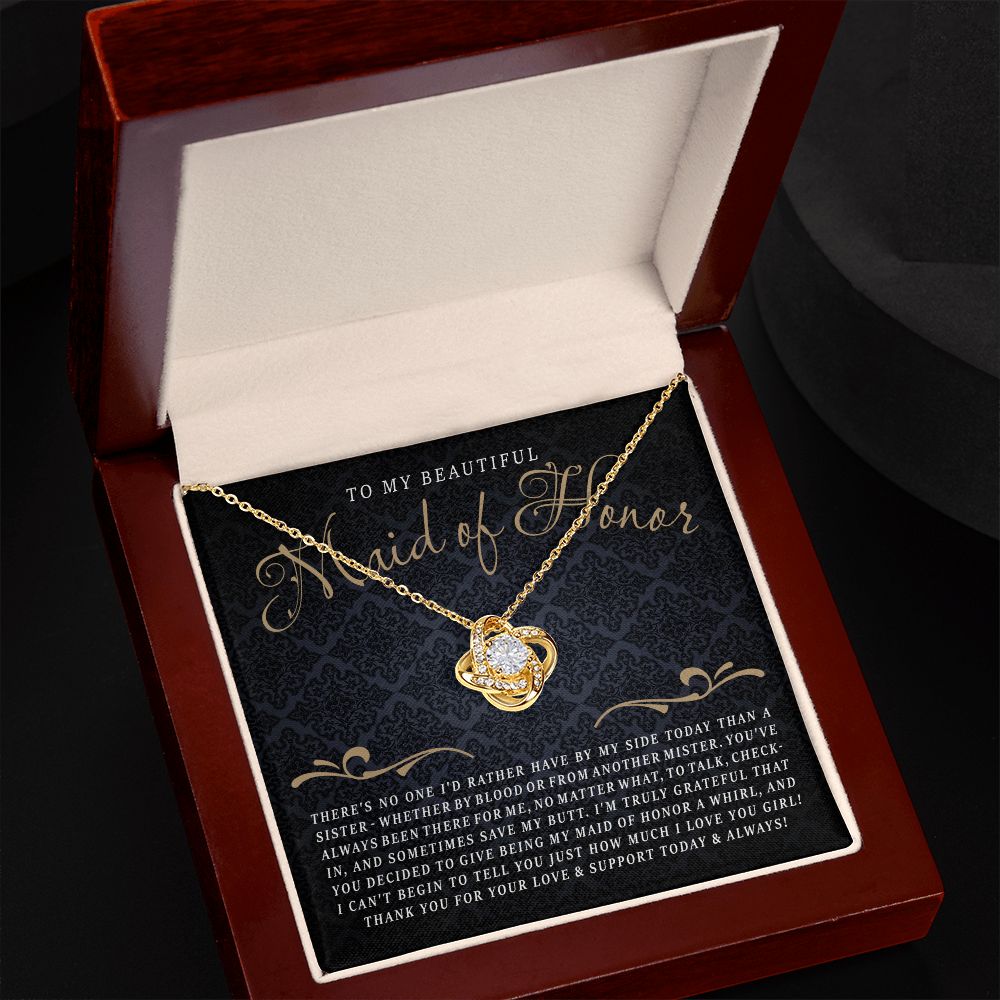 To My Maid of Honor (Wedding) - Love Knot Necklace