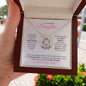 Daughter (Floral Ring Card) - Love Knot Necklace