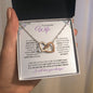 Wife (Purple Card) - Interlocking Hearts Necklace