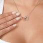 Wife (Purple Card) - Interlocking Hearts Necklace