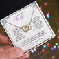 Wife (Purple Card) - Interlocking Hearts Necklace