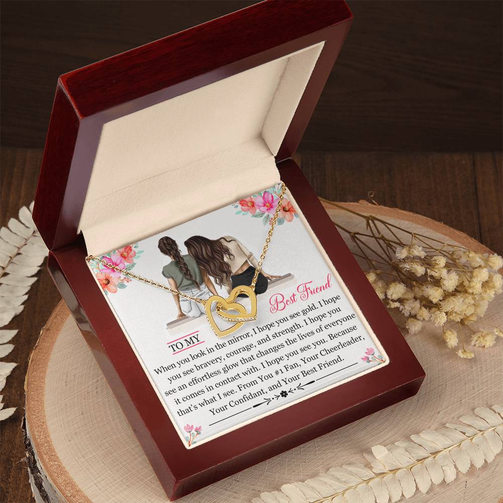 To My Best Friend (Bestie girls) - Interlocking Hearts Necklace