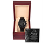 To My Incredible Friend (Male Lion) Best Friend - Black Chronograph Watch