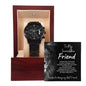 To My Incredible Friend (Male Lion) Best Friend - Black Chronograph Watch