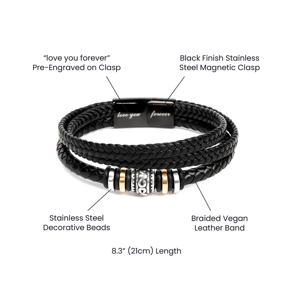 To My Viking / Soulmate / Husband / Boyfriend (Color Viking) - Love You Forever Bracelet