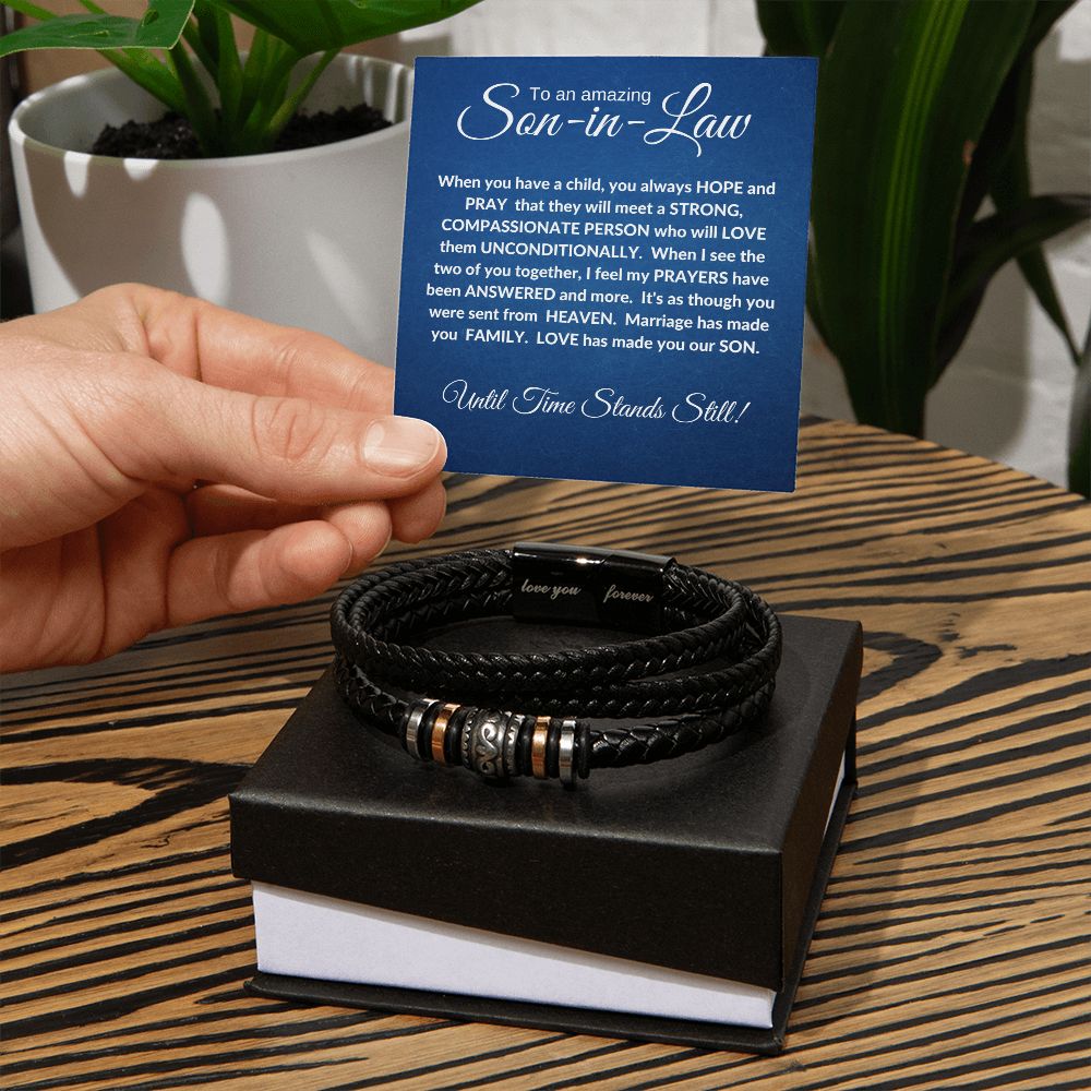 To Son-in-Law (Blue Card) - Love You Forever Bracelet