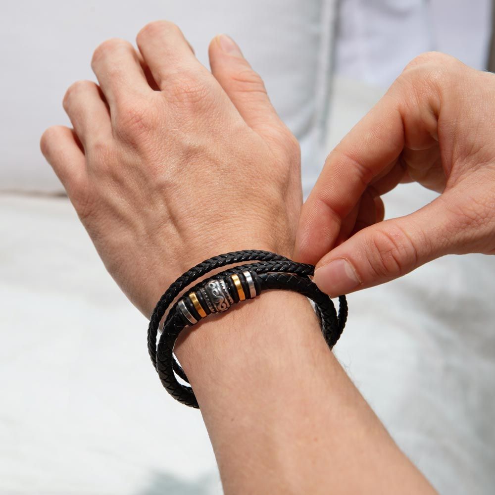 To Fiance (Blue Card) - Love You Forever Bracelet