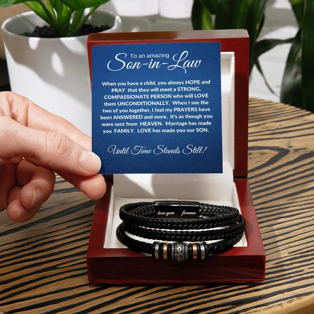 To Son-in-Law (Blue Card) - Love You Forever Bracelet