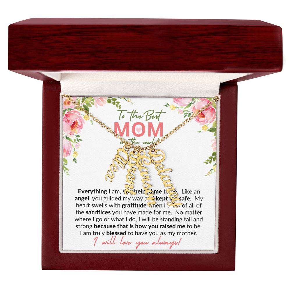 To the World's Best Mom (Mother's Day) - Customized Children's Name Necklace