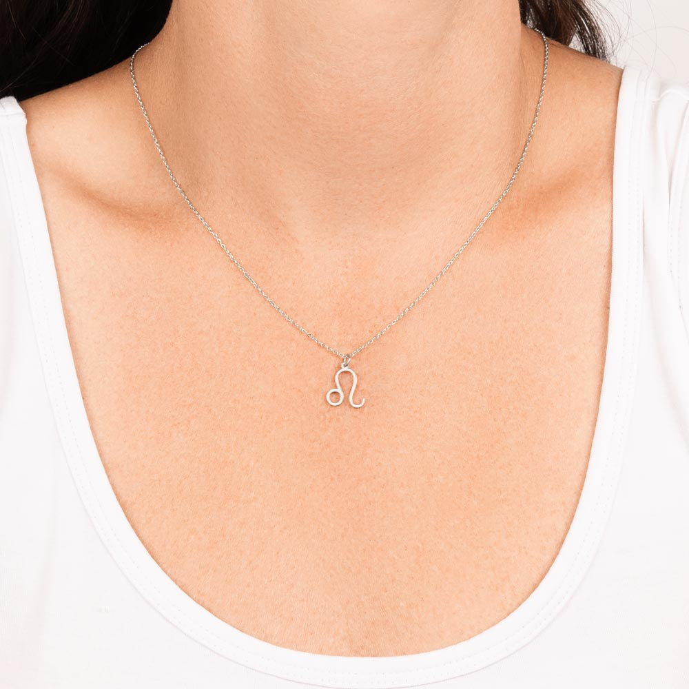 Leo (July 23-August 22) Zodiac Sign / Symbol Necklace