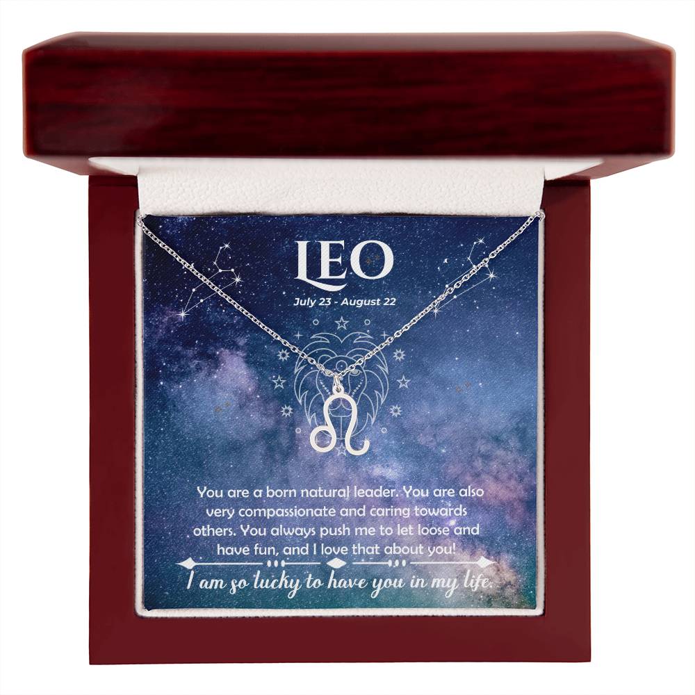 Leo (July 23-August 22) Zodiac Sign / Symbol Necklace