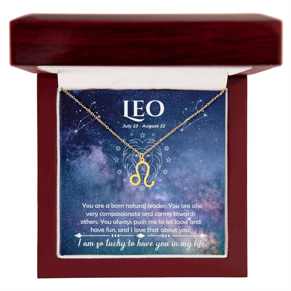 Leo (July 23-August 22) Zodiac Sign / Symbol Necklace
