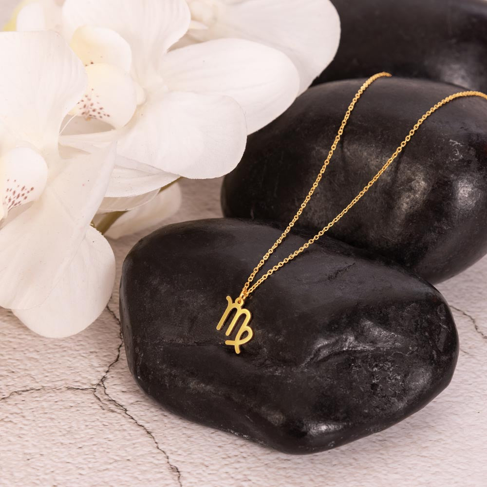 Virgo (August 23- September 22) Zodiac Sign / Symbol Necklace