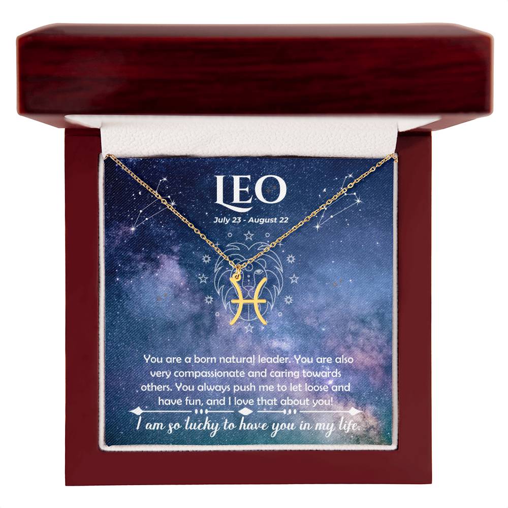 Leo (July 23-August 22) Zodiac Sign / Symbol Necklace