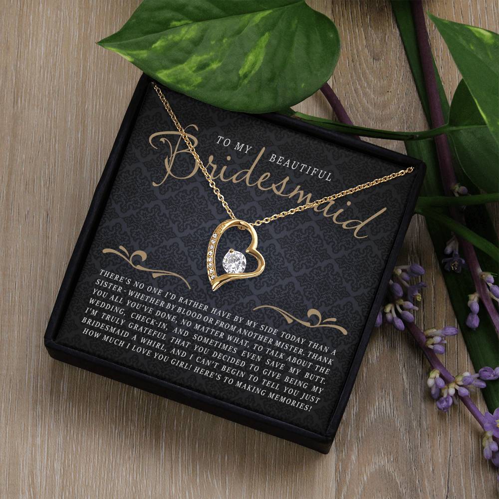 To My Bridesmaid (Wedding) - Forever Love Necklace