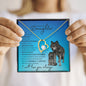 To My Beautiful Daughter From Mom or Dad (Wolf) - Forever Love Necklace