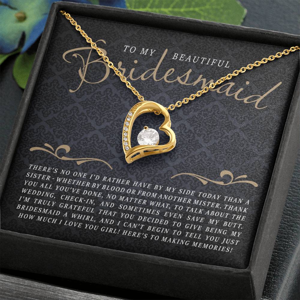 To My Bridesmaid (Wedding) - Forever Love Necklace