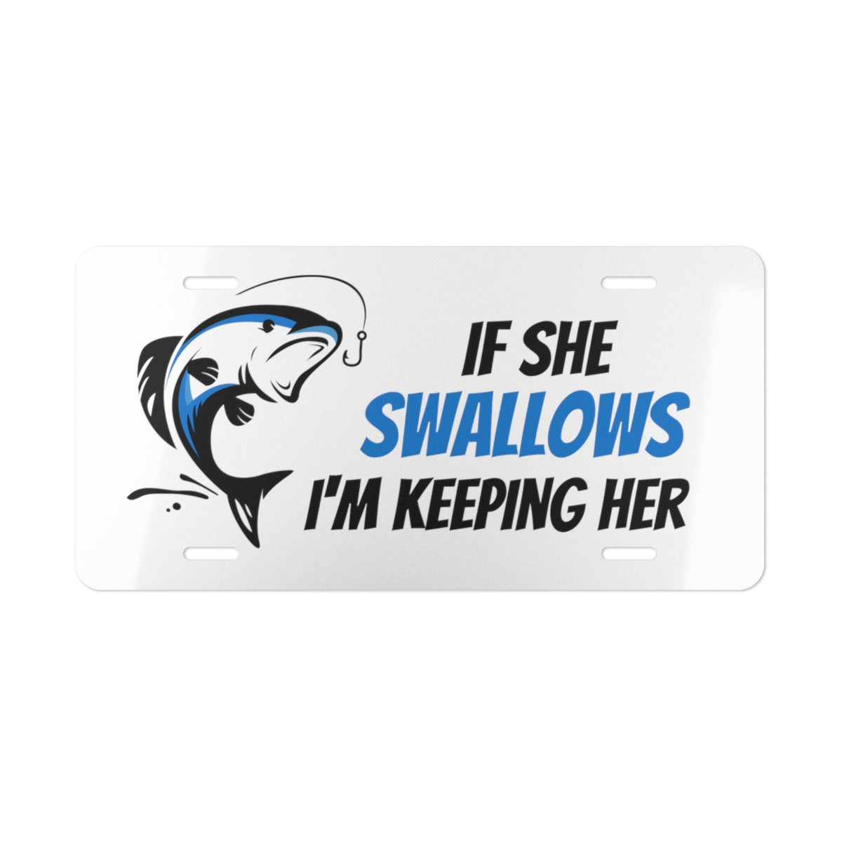 I'm Keeping Her (Blue Fish) - Vanity Plate