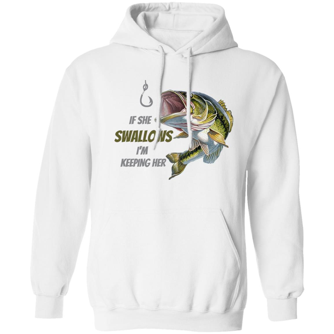 I'm Keeping Her - (Green Fish) - Z66x Pullover Hoodie 8 oz (Closeout)