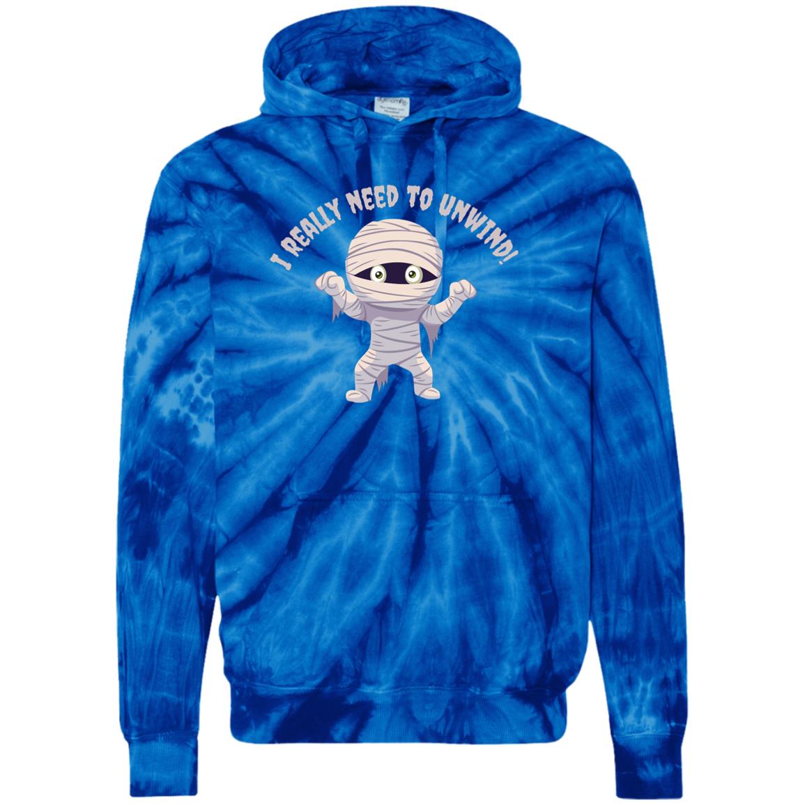 I need to Unwind - Halloween - Unisex Tie-Dyed Pullover Hoodie